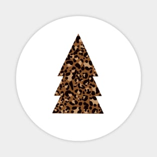 Christmas tree made of leopard pattern Magnet